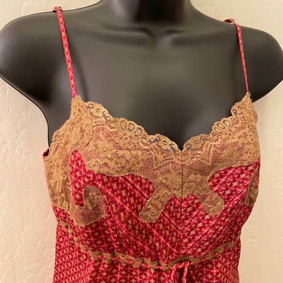 Express Red & Brown Lace Camisole Top Size XS NWT - Picture 7 of 10